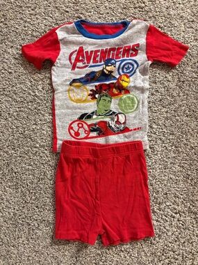 Avenger Red and Gray Kids Superhero Pajama Set